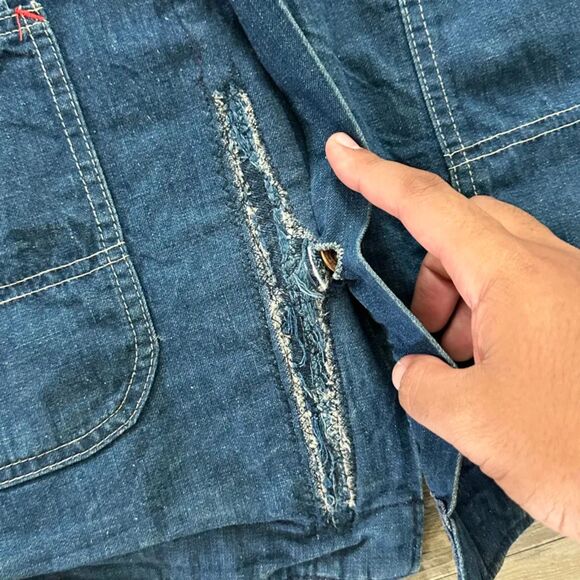 Vintage 50s JC Penney Denim Chore Coat Blanket Lined Size XL - Picture 4 of 7